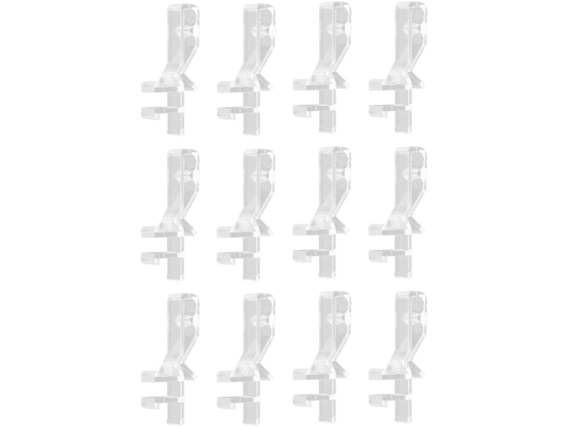 Lalafina Conjunto De 12-presilhas Transparentes Plástico Pc Para Cortinas Verticais Com Encaixe Traseiro, Design Preciso