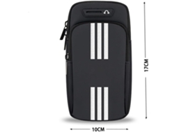 Braçadeira Para Celular Com Entrada Para Fone De Ouvido E Dois Bolsos (rosa)