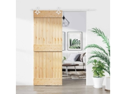 Vidaxl Porta Deslizante Natural E Branco 80 X 210 Cm