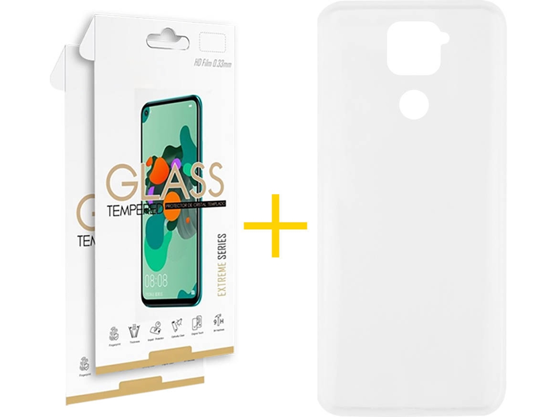 Kit Capa e 2 Películas Xiaomi Redmi 9 SKYHE Liso (Transparente)