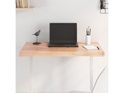 Vidaxl Tampo De Mesa Com Bordas Vivas Carvalho Tratado Castanho-claro
