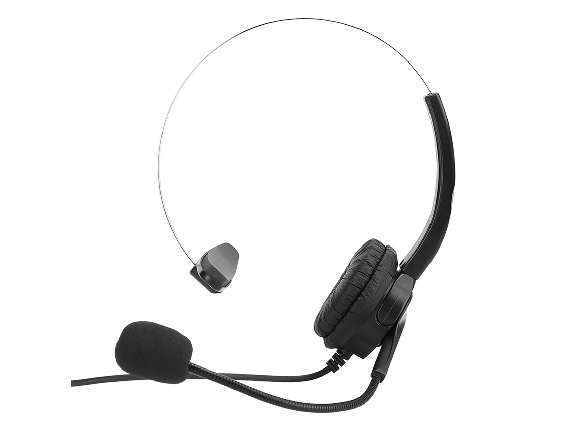 Auriculares para centro de llamadas con micrófono, cancelación de ruido, monoaurales, interfaz de 3,5 mm S/MARCA