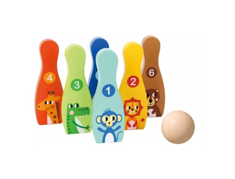 Juego De Bolos Educativo Infantil De Madera Para Niños Jucosurp23