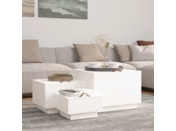 Vidaxl Caixas De Arrumação Com Tampas 3 Pcs Pinho Maciço Branco