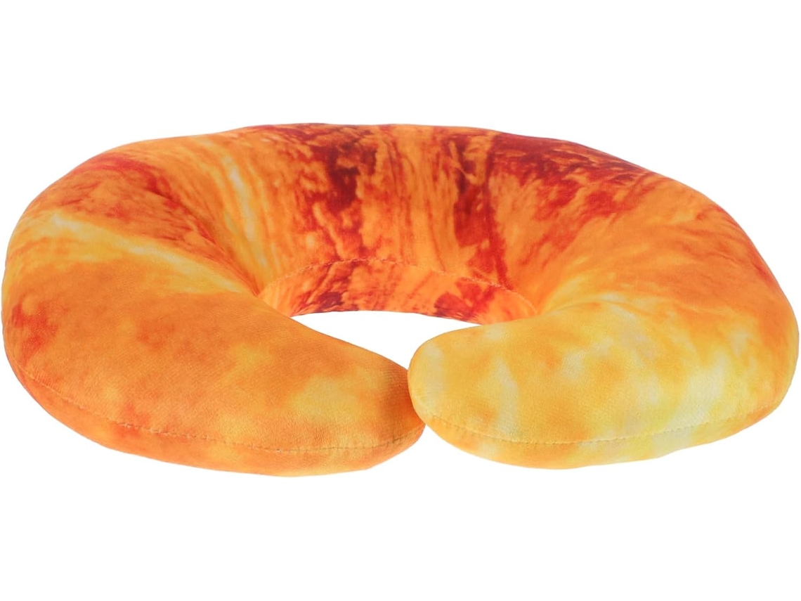 Travesseiro Cervical Laranja Em Formato De U, Macio E Quente, Feito