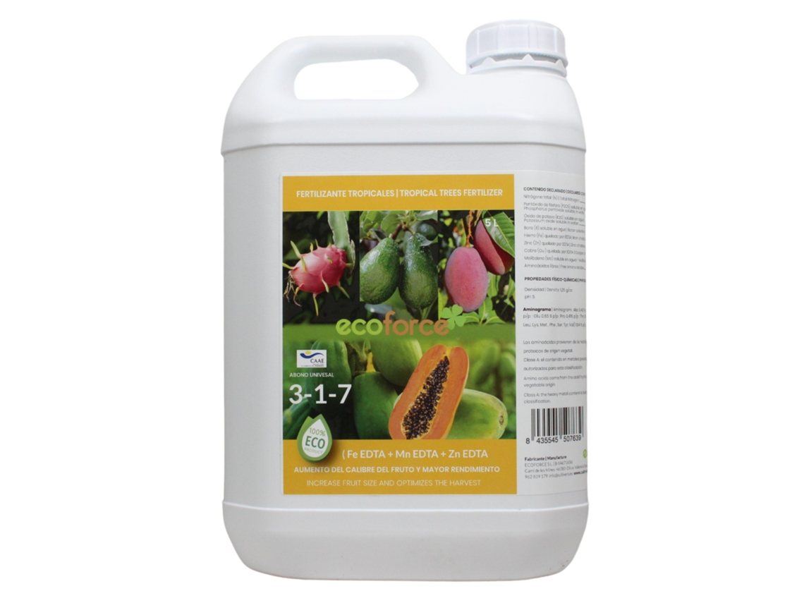CULTIVERS Fertilizante Tropical Líquido Orgânico 5L Adubo 100% Orgânico com Macronutrientes e Micronutrientes. Maior Rendimento