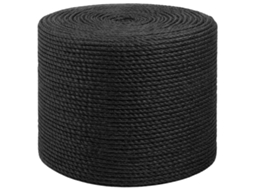 Vidaxl Corda De Juta 4 Mm Preto 100% Juta Tossa