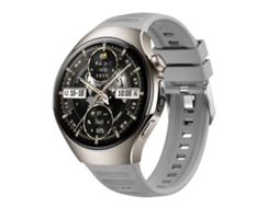 Bracelete para Huawei Watch 5 Silicone Corrugado com Fivela de Aço Prate Laranja XIAOMOYU (46mm)