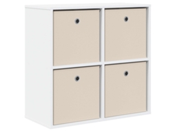 Conjunto 1 Gabinetes De Armazenamento Vidaxl Branco Derivados De Madeira (68,5 X 32 X 67 Cm)