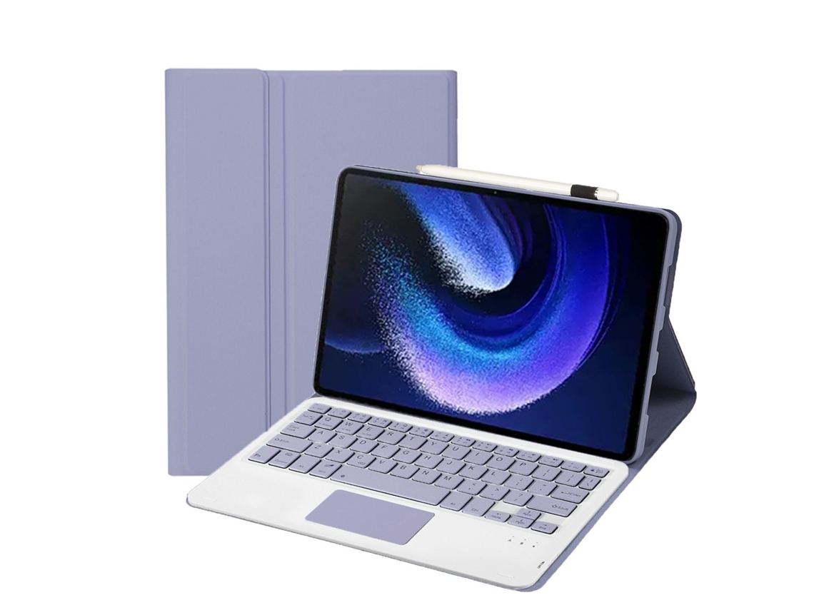 Lurelia Capa Com Teclado Bluetooth Para Xiaomi Pad 6pro 11 Tocar, Layout Pt, Roxo