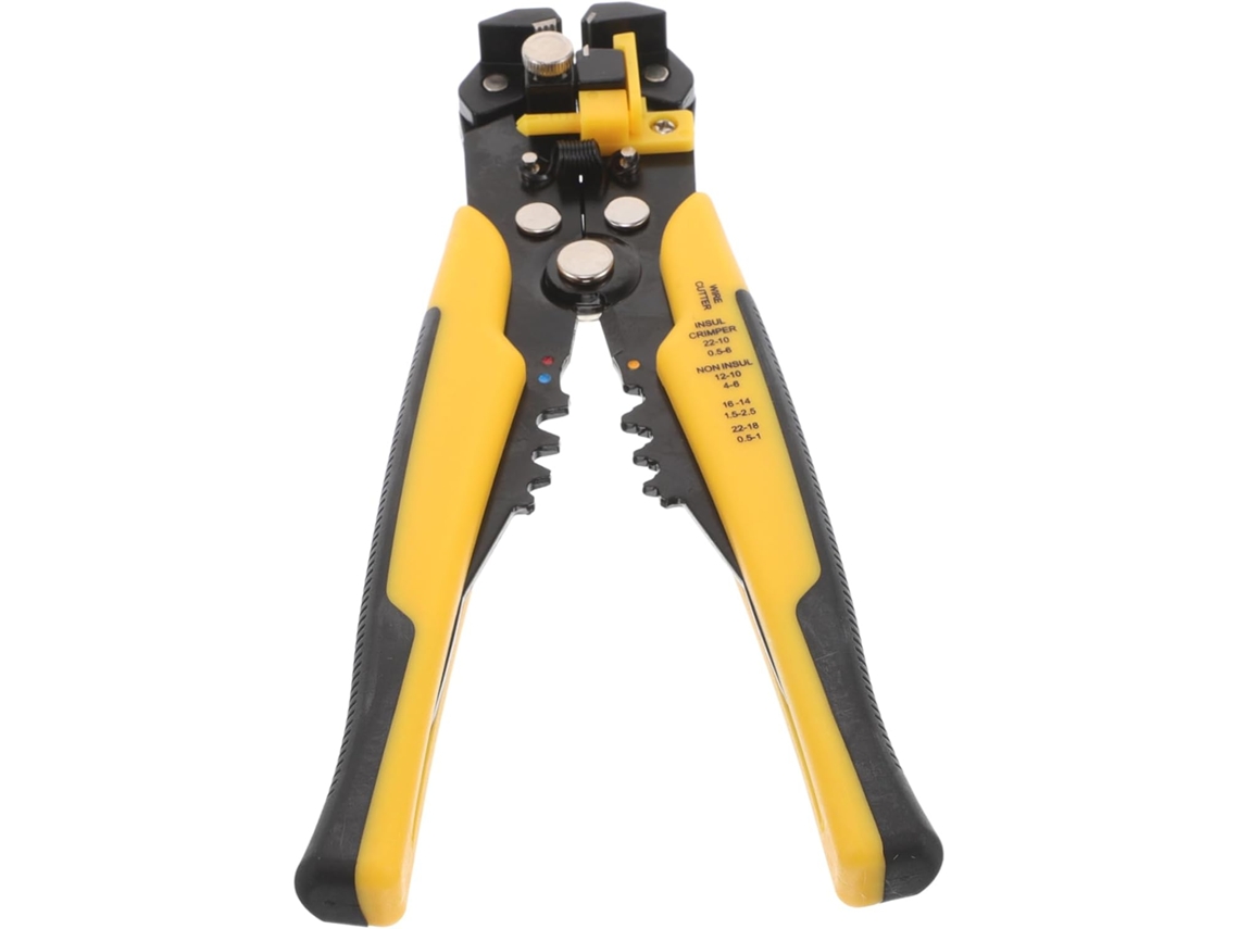 Alicate Multifuncional Para Decapagem De Fios, Design Autoajustável, Durável E Ergonômico, Amarelo, Gokoco
