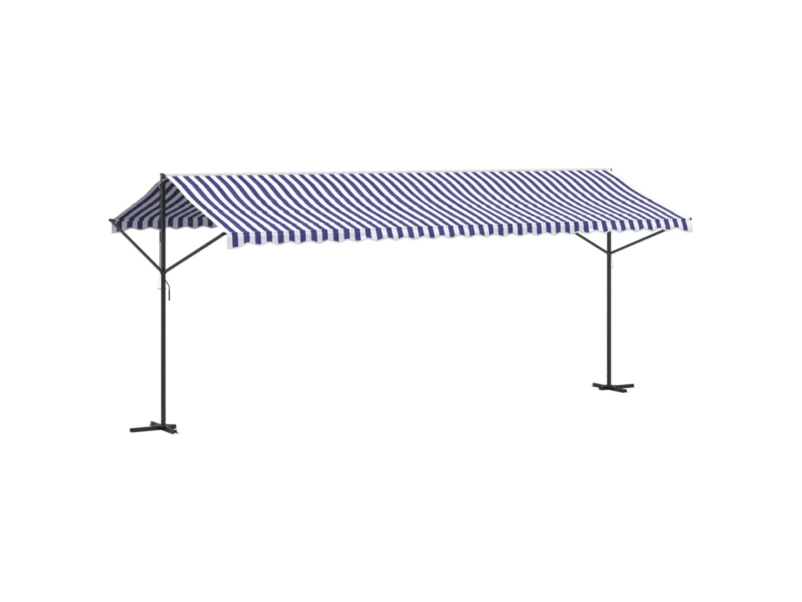 Free Standing Awning, Free Standing Awnings Vidaxl Azul Tecido (6 X 3 M)