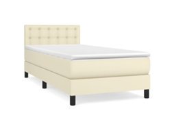 Box Spring Bed, Box Spring Beds Vidaxl Creme Couro Artificial (100 X 200 Cm)