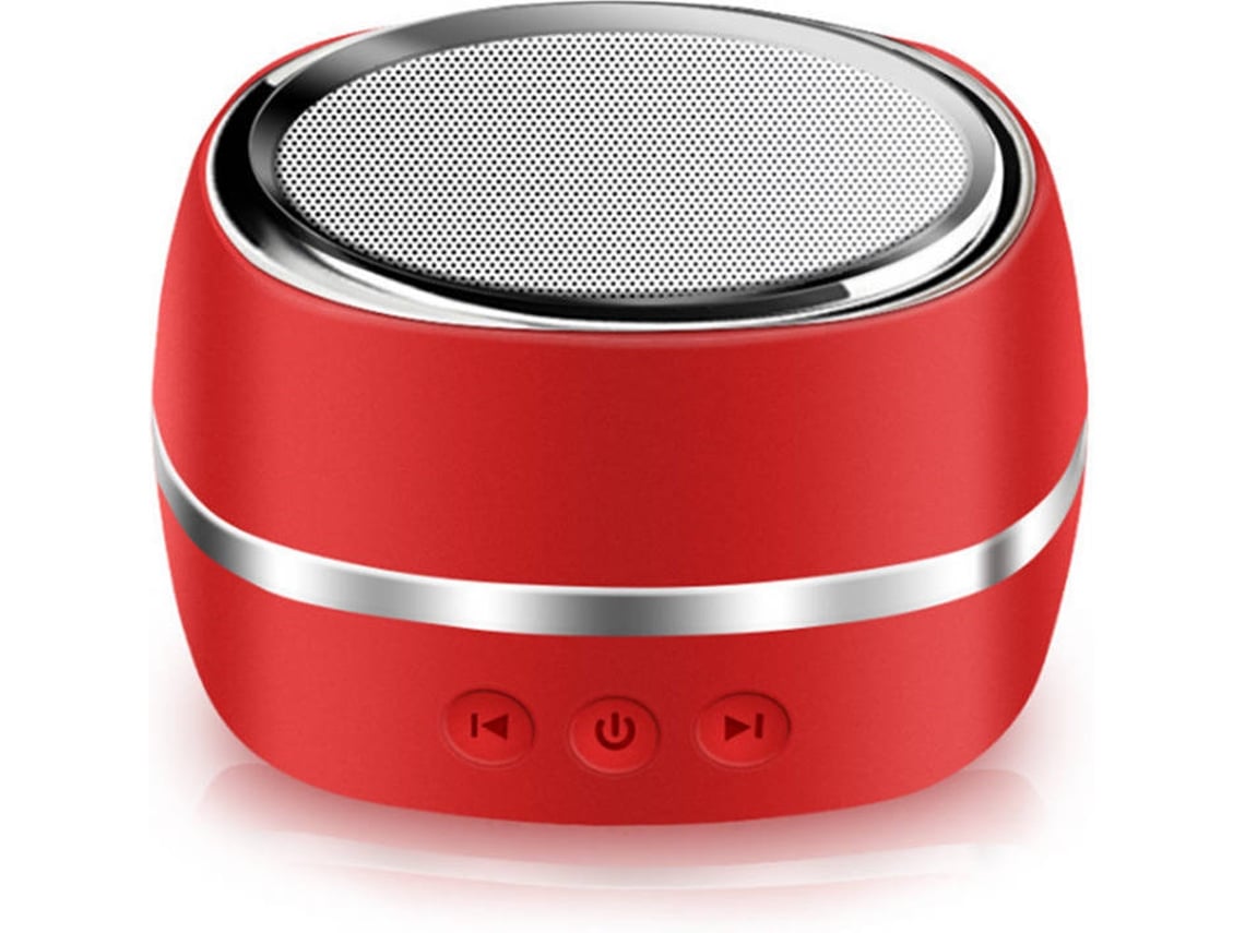 Mini Coluna Bluetooth WJS 840079103161 (Wireless Vermelho)