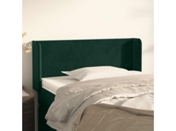 Cabeceira De Cama | Painel De Cama C/ Abas Veludo 83x16x78/88 Cm Verde-escuro