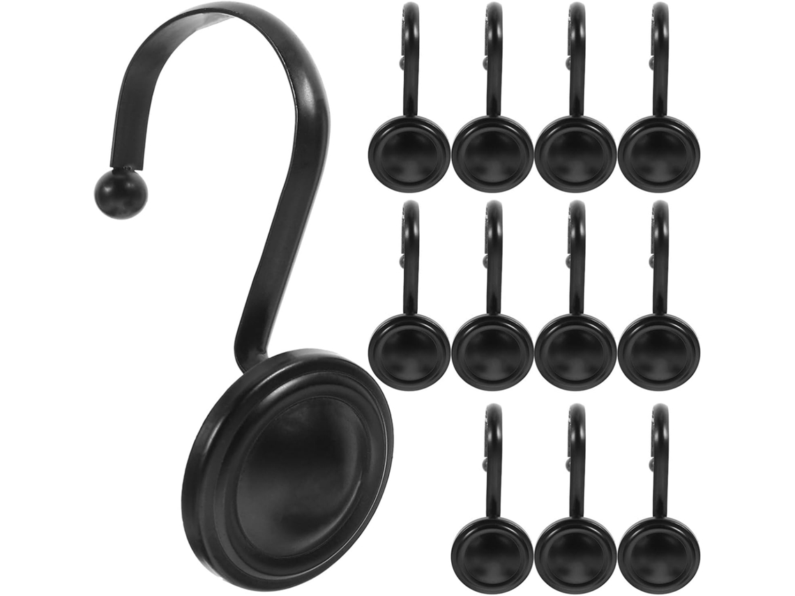Conjunto De 12 Ganchos Criativos Ferro Para Cortina Chuveiro,