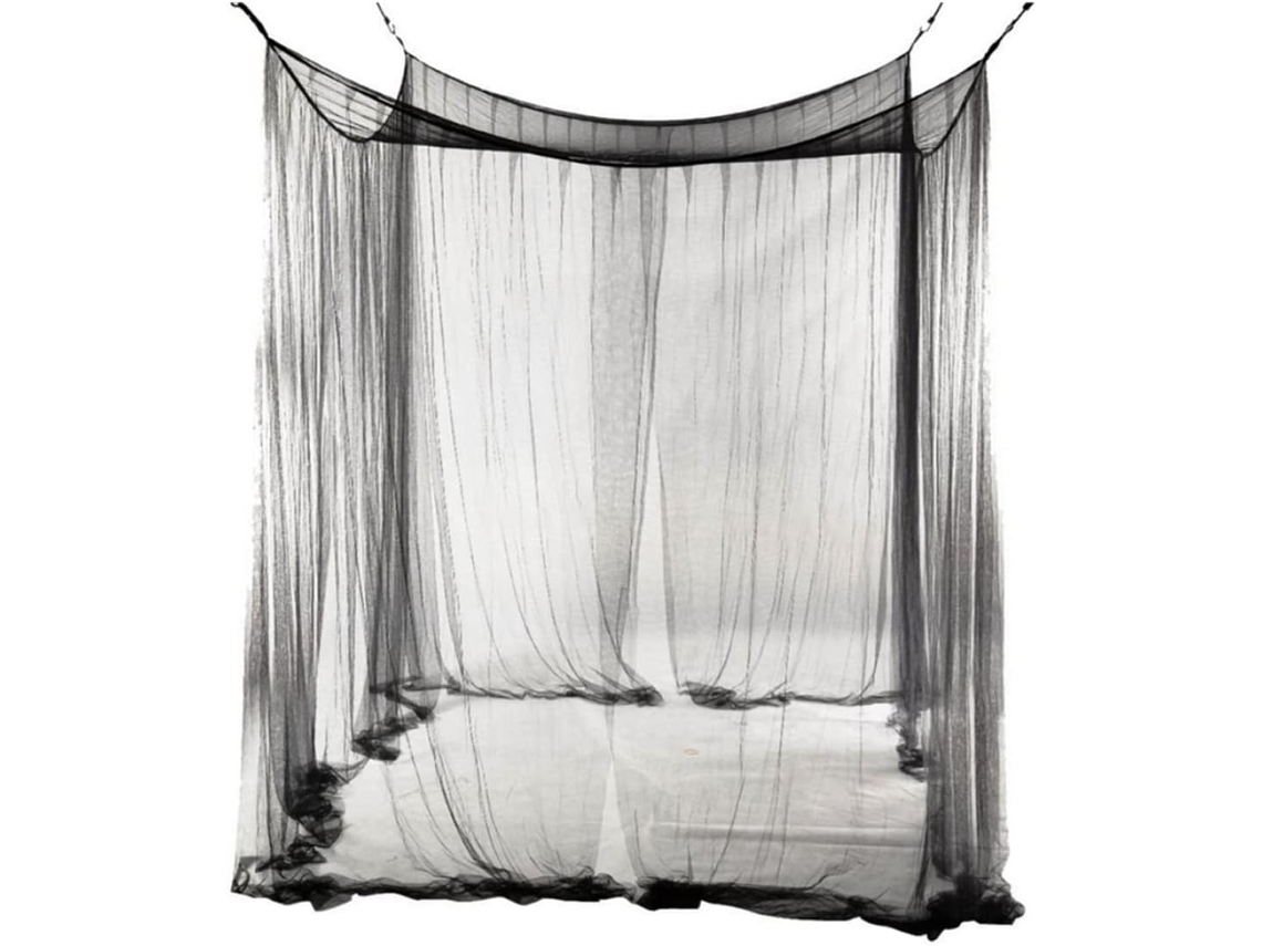 Mosquiteiro Para Cama, Dossel De Cama Suspenso Com Quatro Portas, Cortina De Malha Quadrada Com Kit Instalação, Fácil