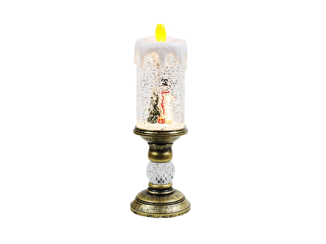 Vela de Natal Led, Alimentada a Pilhas, com Design Boneco Neve, para Decoração Natalícia, Baixo Consumo, Moderno, Ergonômico, Uso Diário STELASPLEN