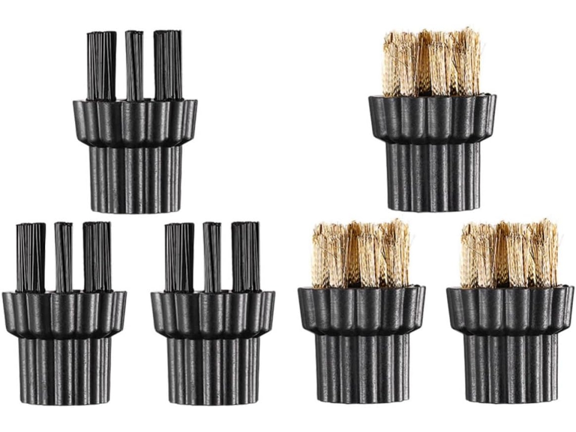 Escovas Para Limpeza A Vapor, Pacote Com 6 Peças, Cabeças De Plástico E Metal Para Limpeza Doméstica Escritório