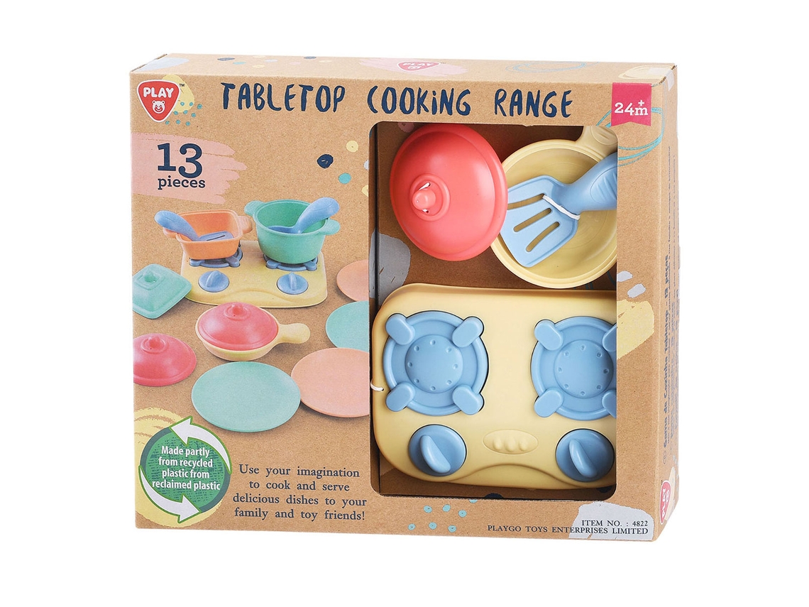 Fogão De Brinquedo De Mesa Com Acessórios 13 Peças Brinquedo Educativo Play