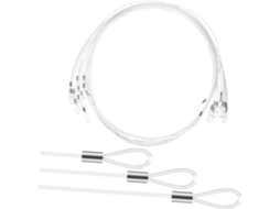 Conjunto de 12 cordões de nylon para pendurar cortinas e estofados.