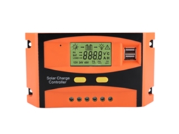 Controlador De Carga Solar Dual Usb Pwm Laxiscreed Com Tela Lcd Para Painéis De 12v/24v