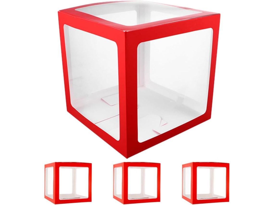 Caixa Com 4 Bolas Transparentes Vicasky, Bolas, Papel Áspero, Fácil