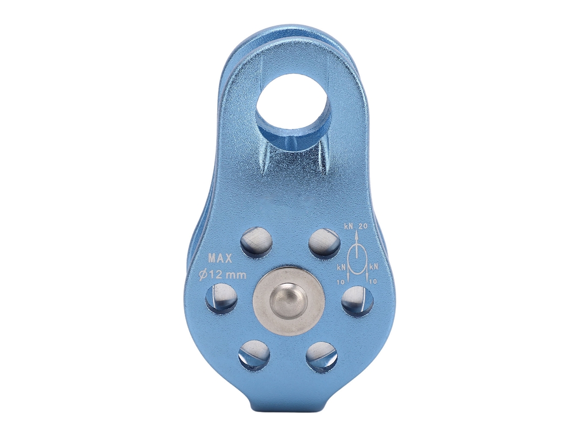 Polia Fixo Al Mg Climbing Rappelling Rescue Azul Claro