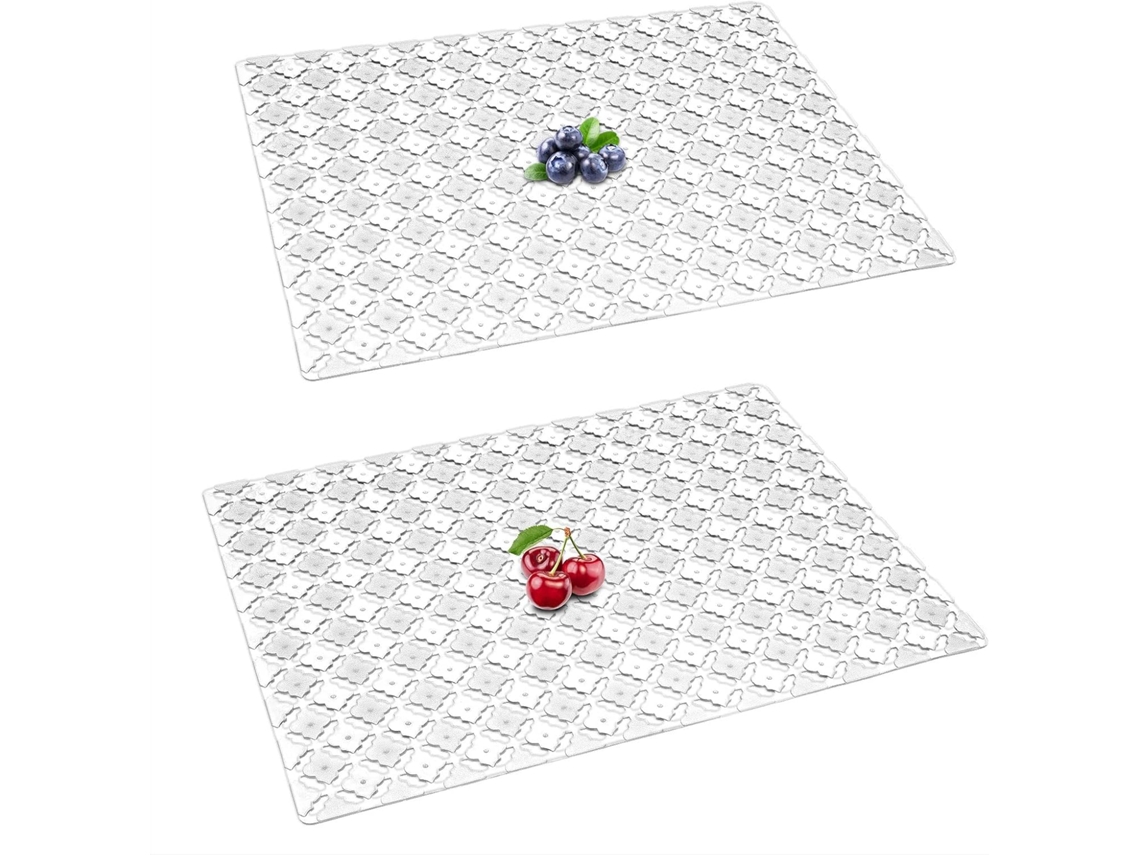 Tapete para Pia AQUAFORGE 2 peças protetoras de drenagem recortáveis 30x40 cm transparente