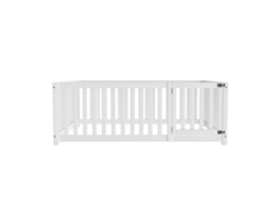 Cama Barreira Segurança Mobrio Madeira Maciça Branco (140x200cm)