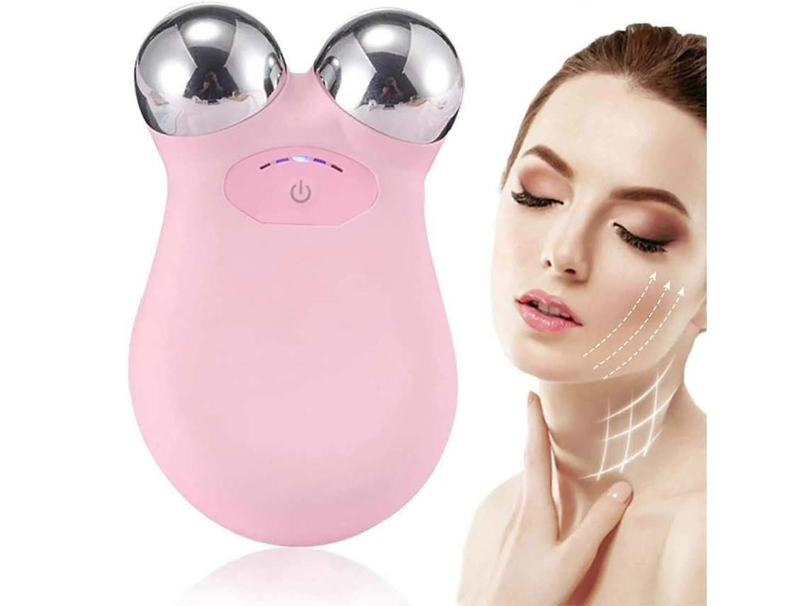 Rodillo de Dispositivo Facial Microcorriente, Massageador Elétrico, Estiramento Pele , Ferramenta Beleza Firme P GOKOCO