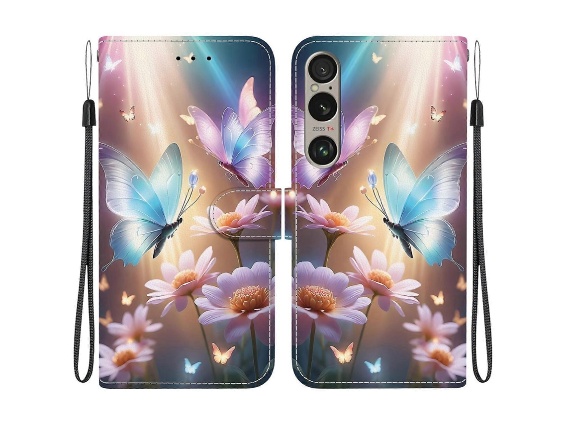Capa De Couro Com Textura De Cristal E Desenho Colorido