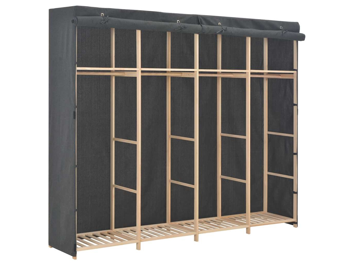 Vidaxl Roupeiro 200x40x170 Cm Tecido Cinzento