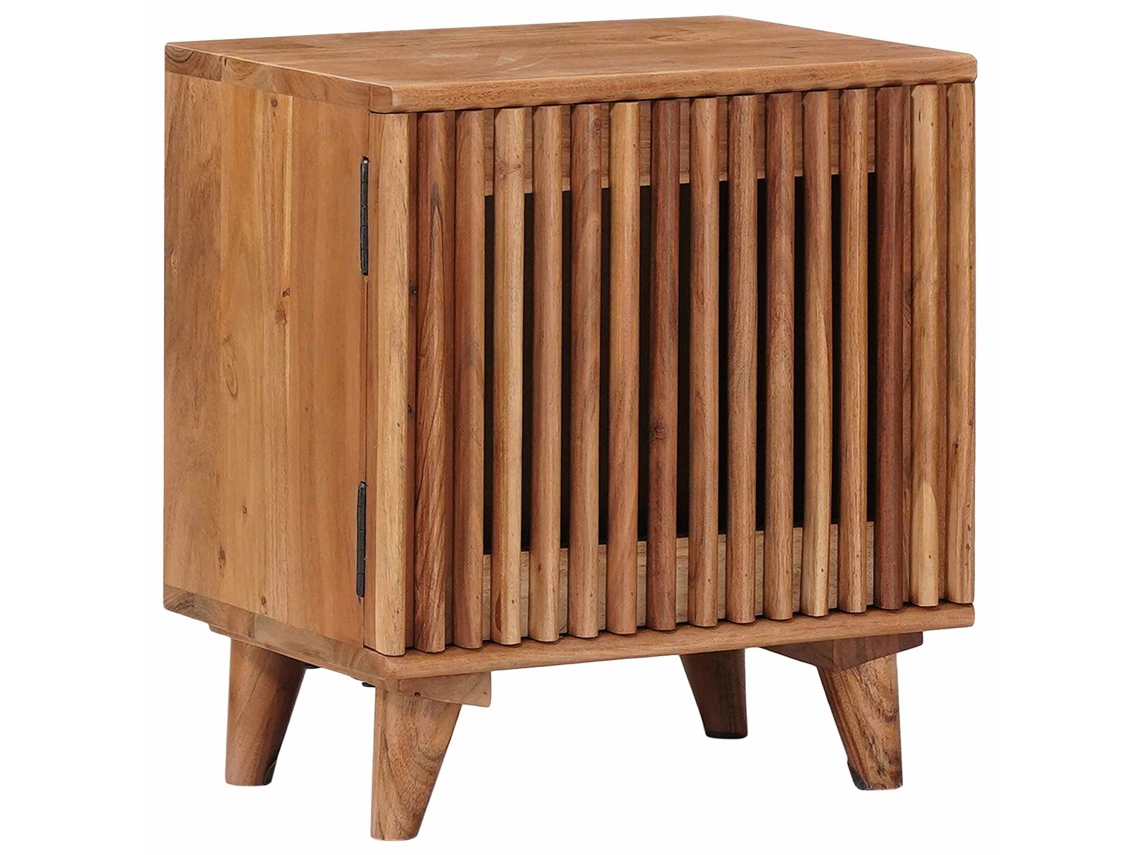 Vidaxl Criado-mudo Artesanal Marrom Teak 40 X 30 X 45 Cm