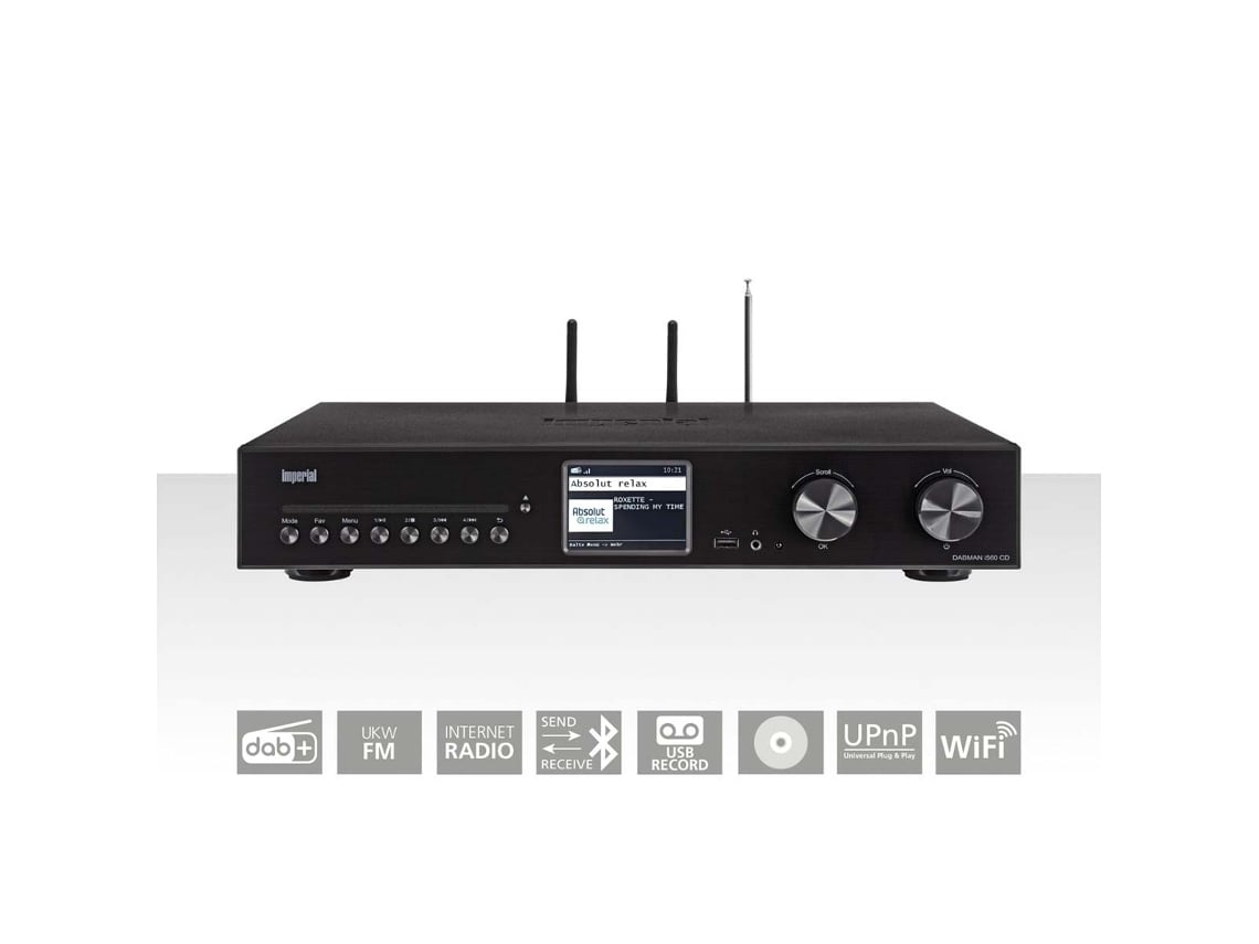 Sistema Hi fi Completo com Leitor de Cd, Bluetooth e Dab+ AQUAFORGE