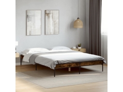 Vidaxl Estrutura de Cama 140x200 Cm Derivados Madeira/metal