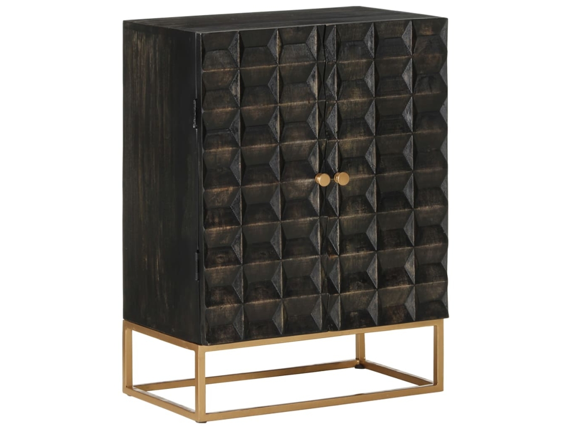 Aparador VIDAXL Preto Madeira (5x34x75 cm)