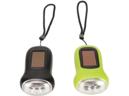 Lanterna Led Recarregável, Compacta Com Manivela E Energia Solar Para