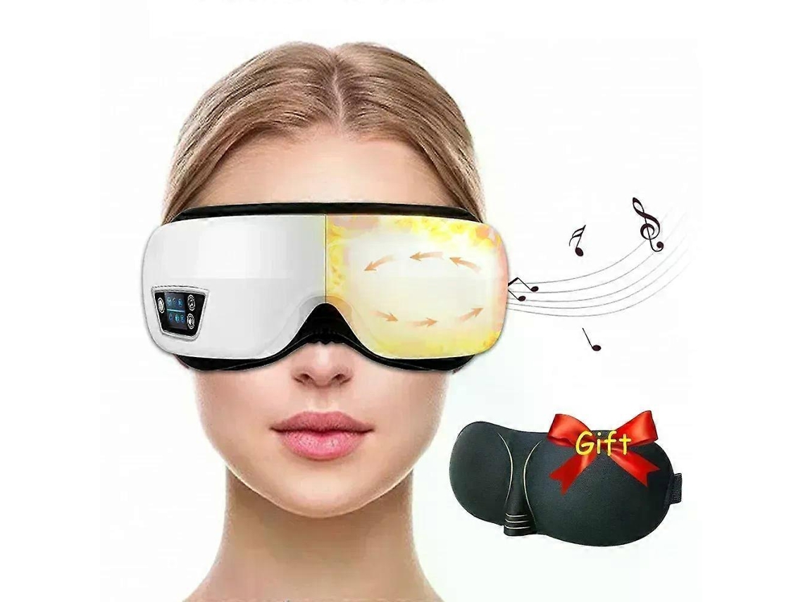 Massageador Ocular Elétrico 6D com Vibração Inteligente por Airbag, Compressão Quente, Bluetooth e Música para Remoção de Olheiras e Outras Funções