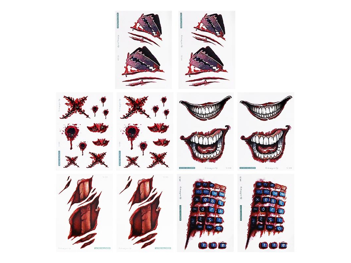 10pcs Adesivo De Cicatriz Para Decorações De Halloween Allinless