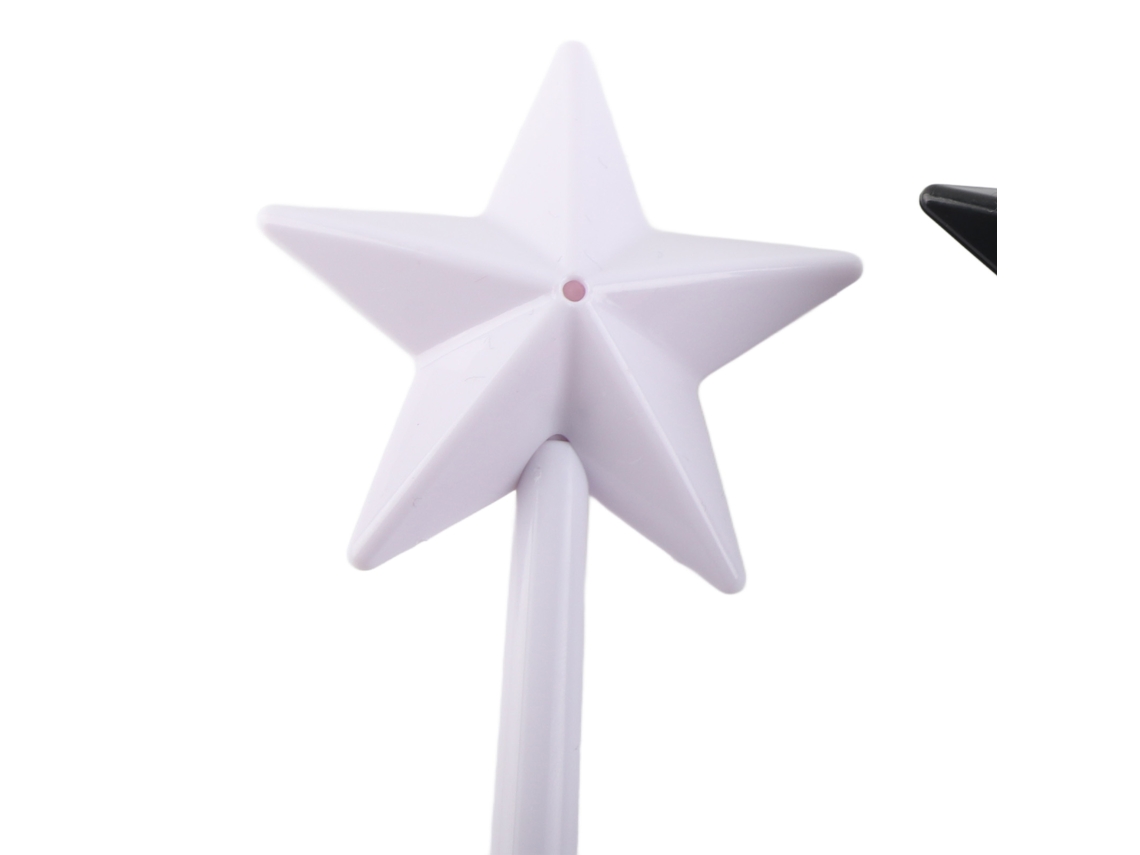 Conjunto de 3 varinhas mágicas saleiro e pimenteiro em forma de estrela rosa, preto, branco S/MARCA