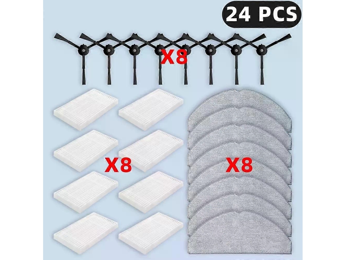 Aplicável a: peças de reposição, filtro, escova lateral, pano de esfregão, saco de pó, acessórios Xin (TP Link Tapo RV30 Max Plus / RV20 Max Plus)