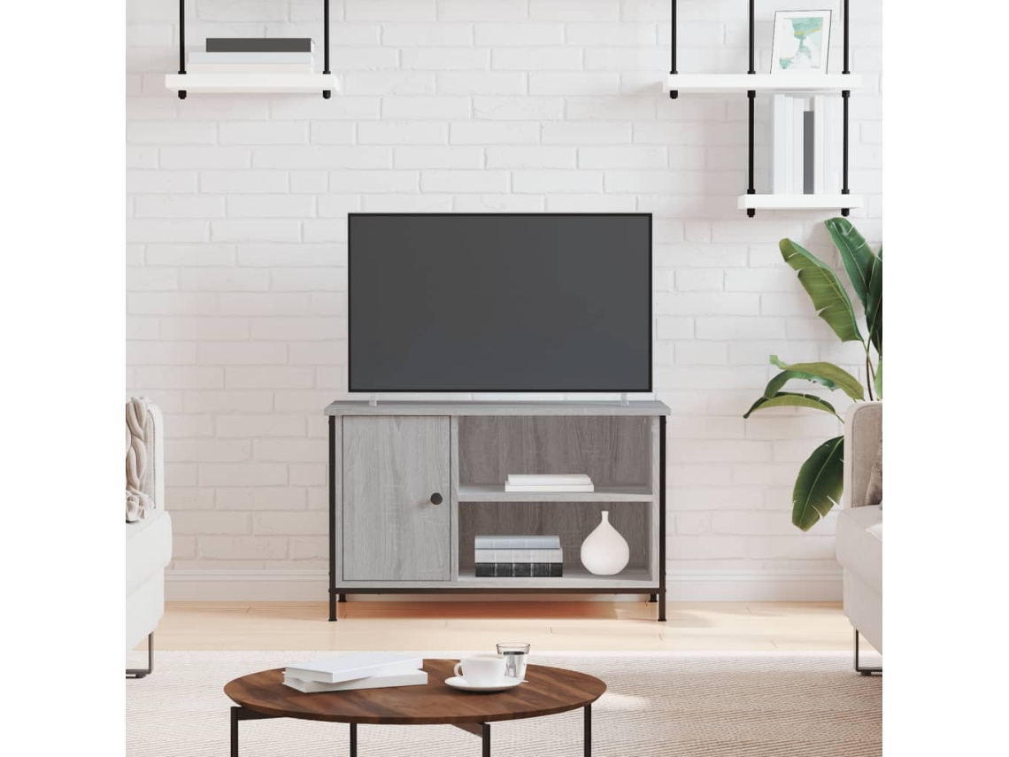 Vidaxl Móvel De Tv 80x40x50 Cm Derivados De Madeira Cinzento Sonoma