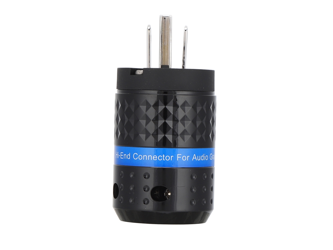 Conector de alimentação Monosaudio M102R cobre puro banhado a ródio, plugue americano CHABERLU