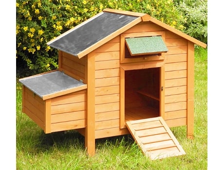 Gallinero Island Premium para 6-8 gallinas - Nido con dos compartimentos y acceso desde el exterior