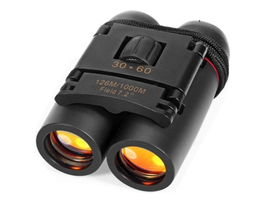 Binóculos 30x60 Minitelescópio Dobrável Compacto À Prova Dágua Com Zoom De Visão Diurna E Noturna Para Exterior Bestvite (preto)