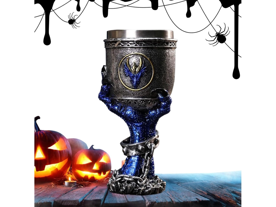 Taça De Vinho Gótica Com Desenho De Garra De Dragão