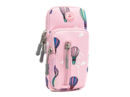 Pulseira Elástica Universal Com Estampa De Balão De Ar Quente - Capa Para Celular - Rosa / Tamanho: P