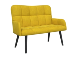 Sofá para 2 Pessoas Amarelo 115 X 61 X 87 Cm Veludo MAISON EXCLUSIVE (v)