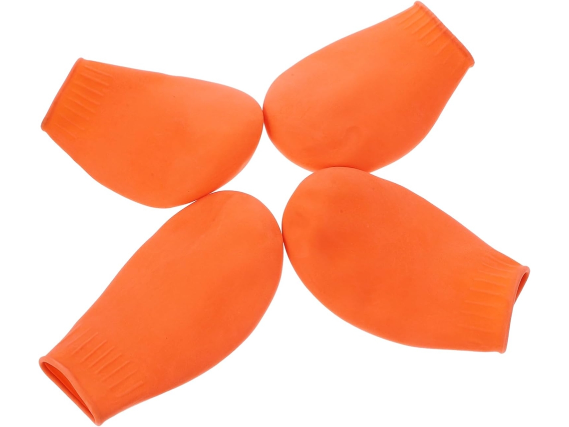 Conjunto De 4-botas Impermeáveis Antiderrapantes Cães E Gatos, Resistentes E À Chuva, Na Cor Laranja
